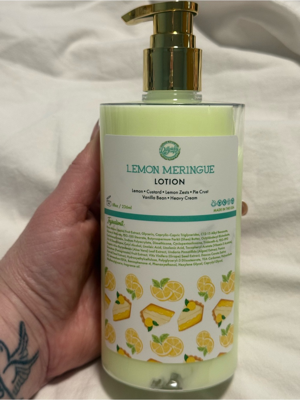 Aminnah/Dillpicky Collab “Lemon Meringue” Lotion! NEW